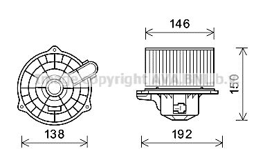 AVA QUALITY COOLING Электродвигатель, вентиляция салона HY7554